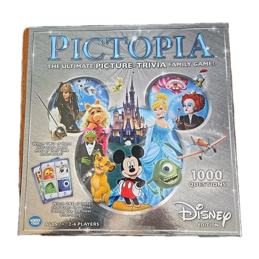 PICTOPIA DISNEY EDITION Board Game‎ PICTURE TRIVIA FAMILY GAME